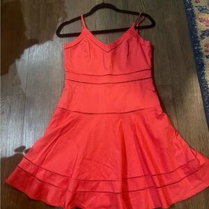 Vibrant coral Sleeveless Dress
